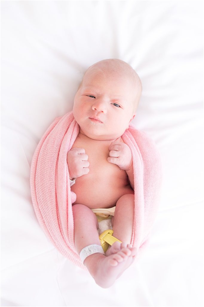 Kimberly Martindale Photography / Hospital to Home Photoshoot / Nashville TN / Newborn / Fresh 48 / Hospital Newborn Photography / Baby Girl / One Day Old Photos / Gallatin TN Photographer