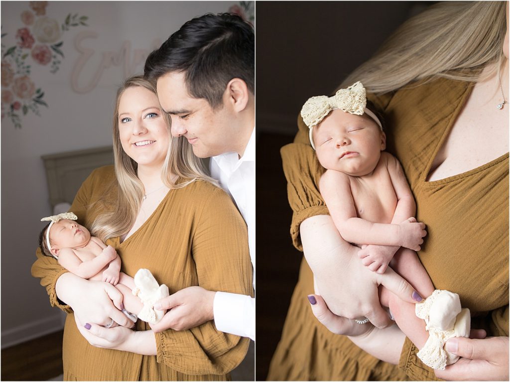 Kimberly Martindale Photography, In-Home Lifestyle Newborn Session, Nashville TN, baby, newborn photography, welcome home, family with dogs, Gallatin TN Photographer, Nashville TN Photographer, nursery, booties and bow